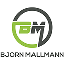 Bjorn Mallmann Stukad. en Schildersbedrijf. Logo
