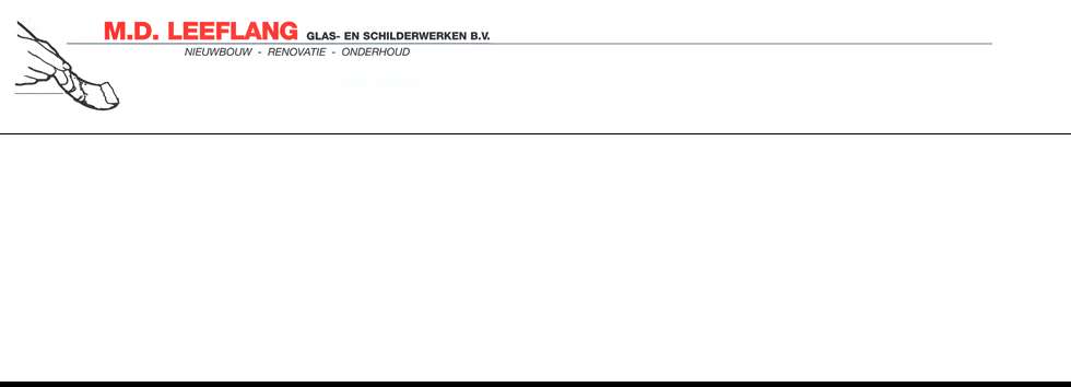 M.D. Leeflang glas-en schilderwerken b.v. Logo