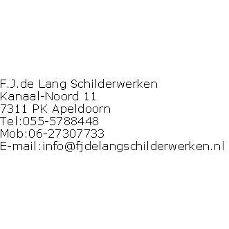 F.J. de Lang Schilderwerken Logo